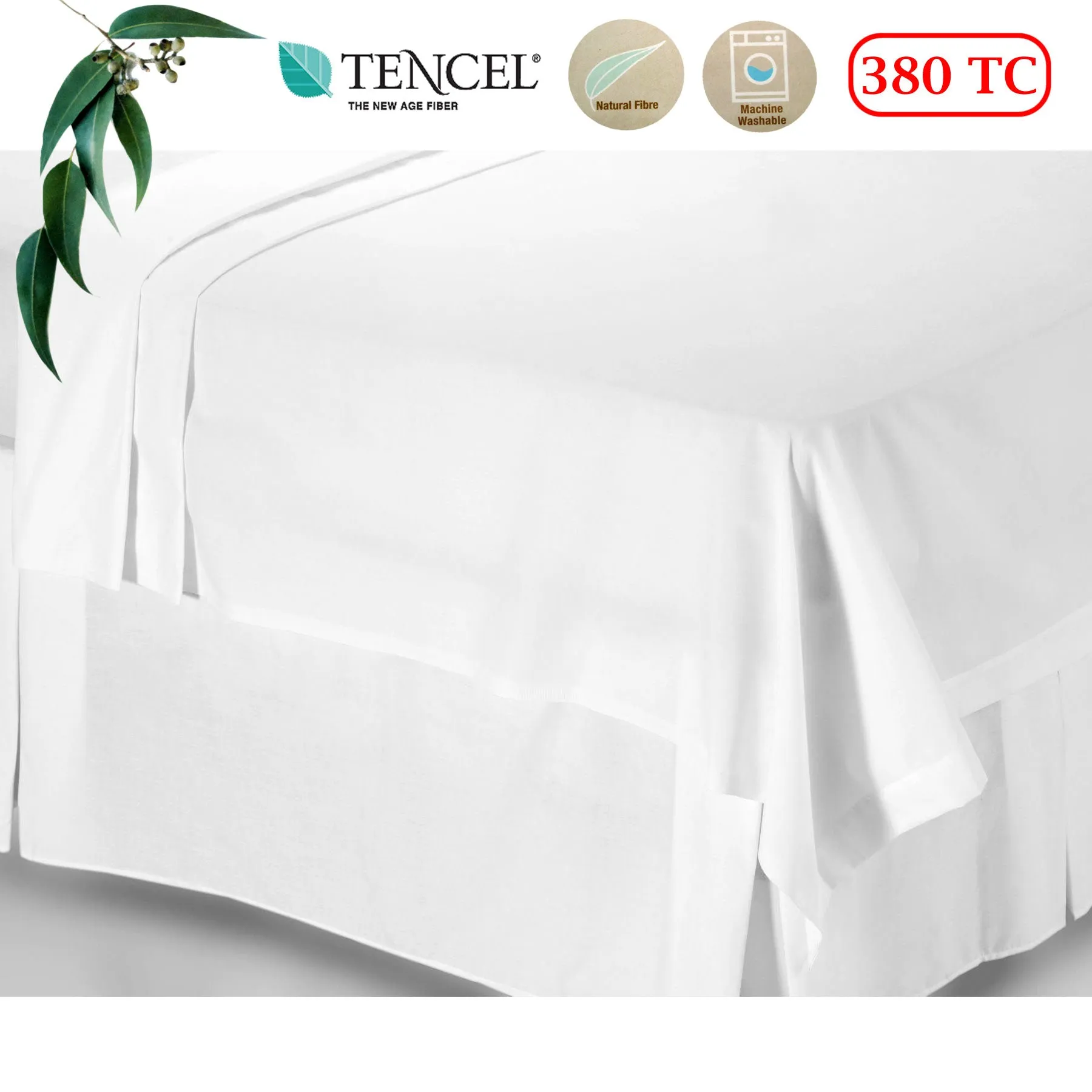 380TC Tencel Flat Sheet | White | King