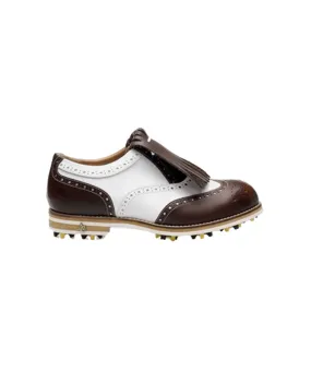 ALL CLASSIC Golf Noble Wingtip Classic Golf Shoes - Glossy Brown
