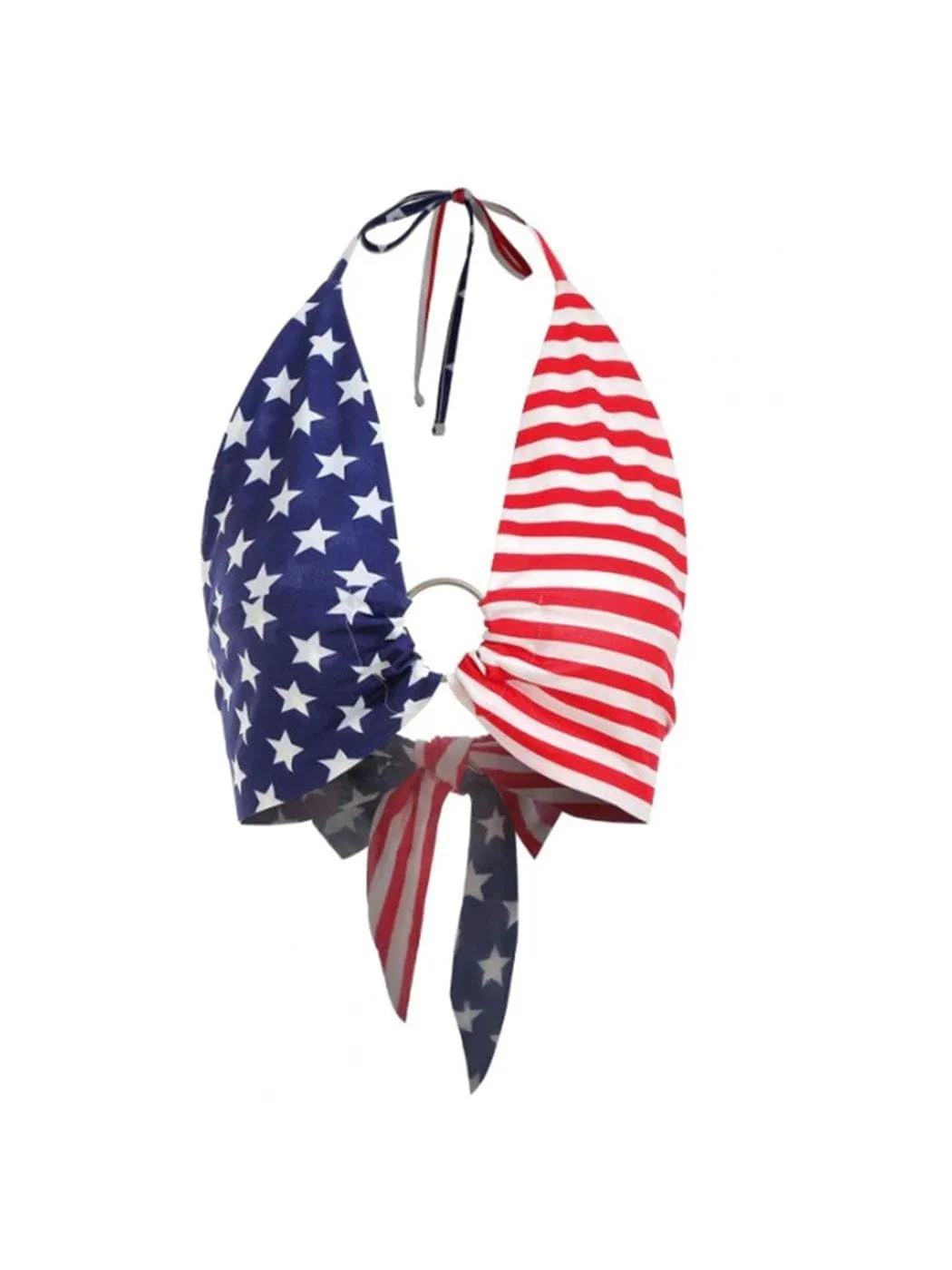 American Flag Halterneck Tube Top