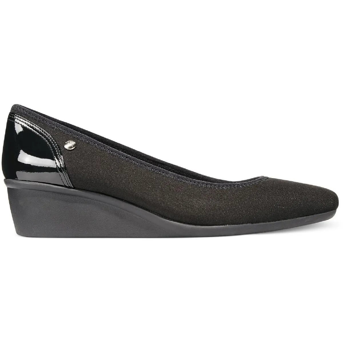 Anne Klein Sport Womens Wisher 2 Patent Trim Slip On Wedge Heels