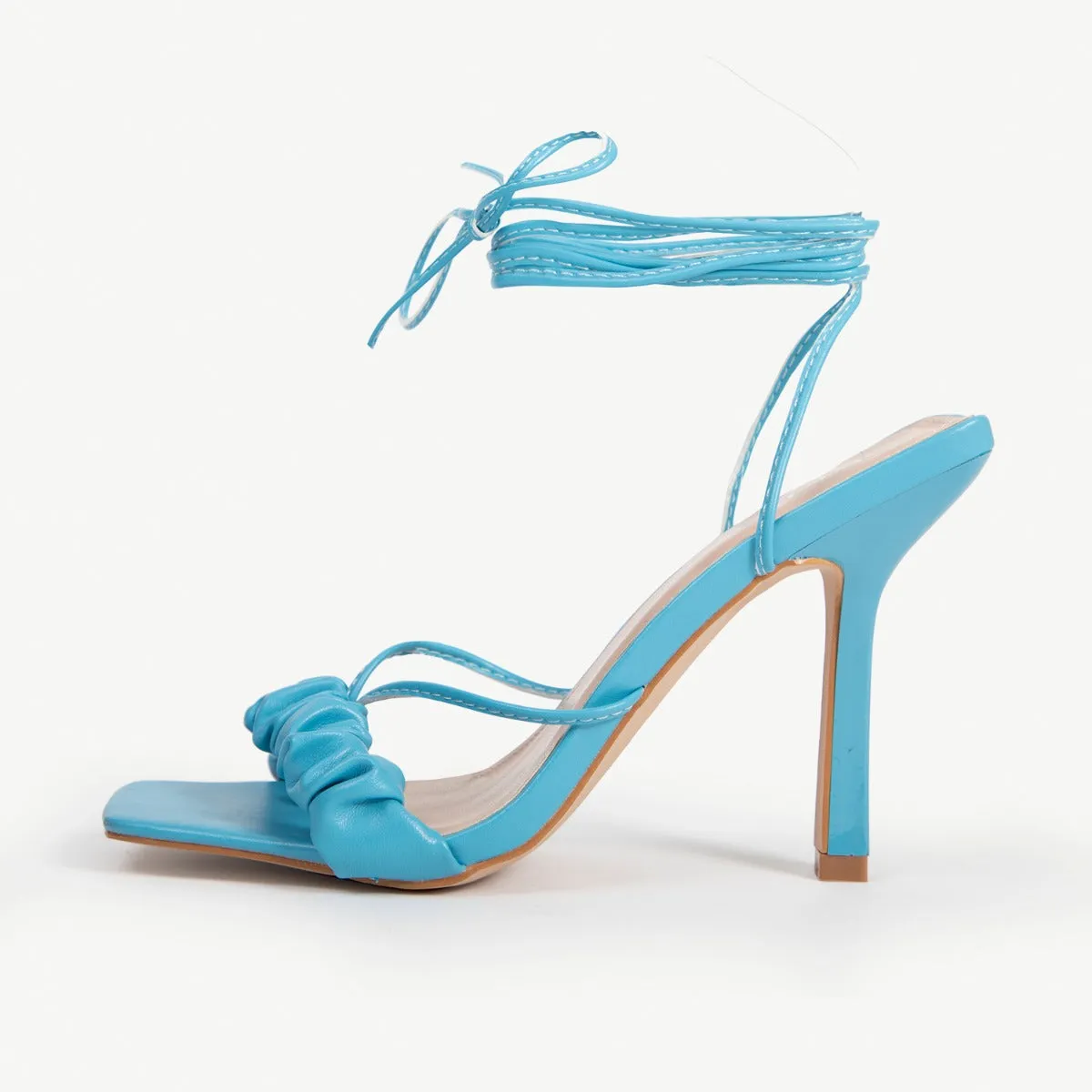 BEBO Evangeline Lace Up Heel in Blue