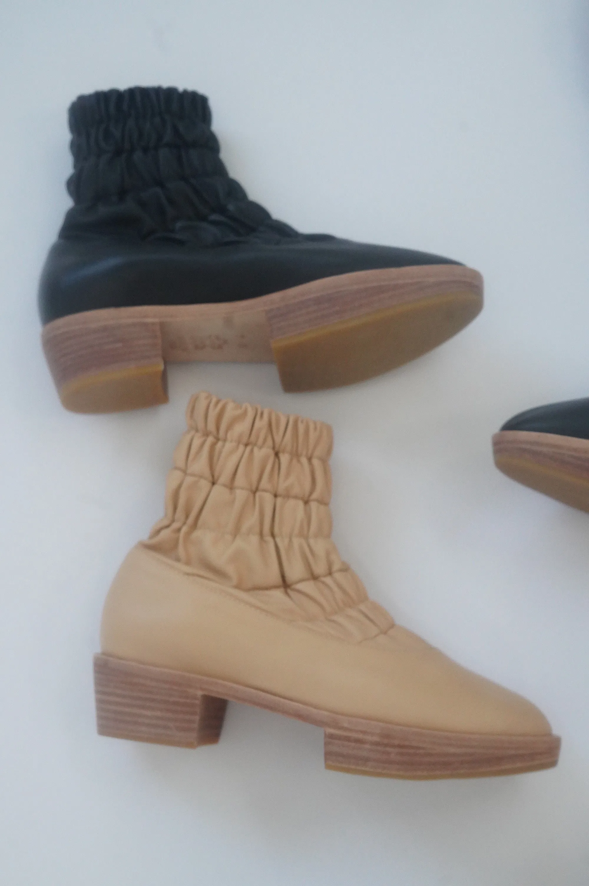Beklina Aya Gathered Platform Boot Black