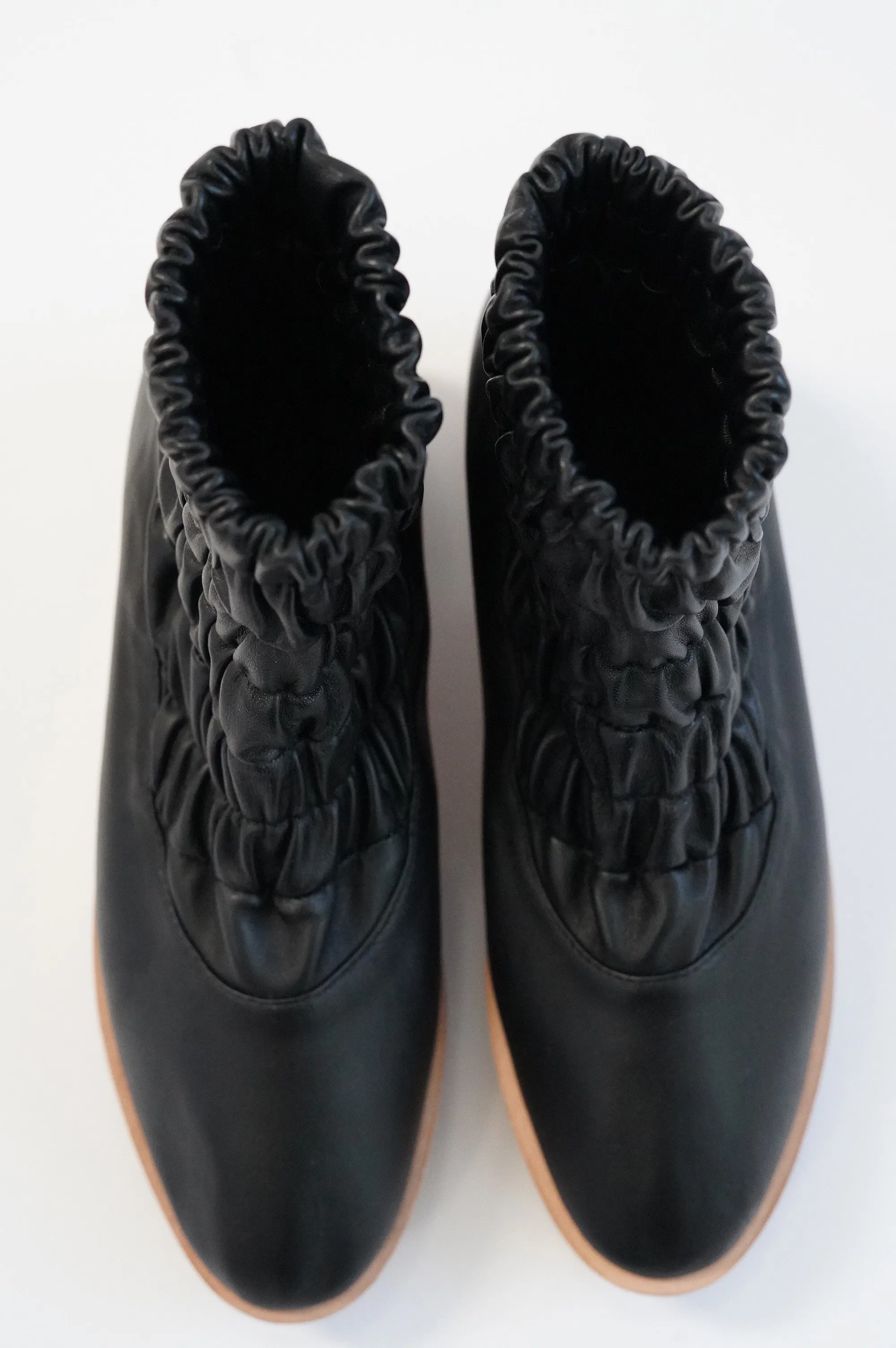 Beklina Aya Gathered Platform Boot Black
