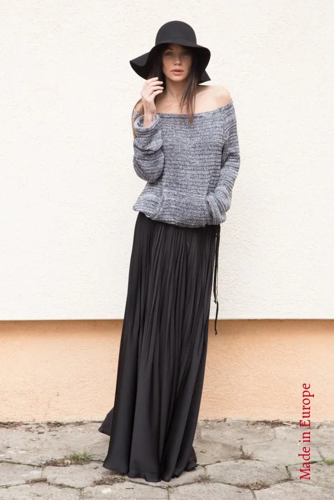Black Soleil Skirt Pants F1546