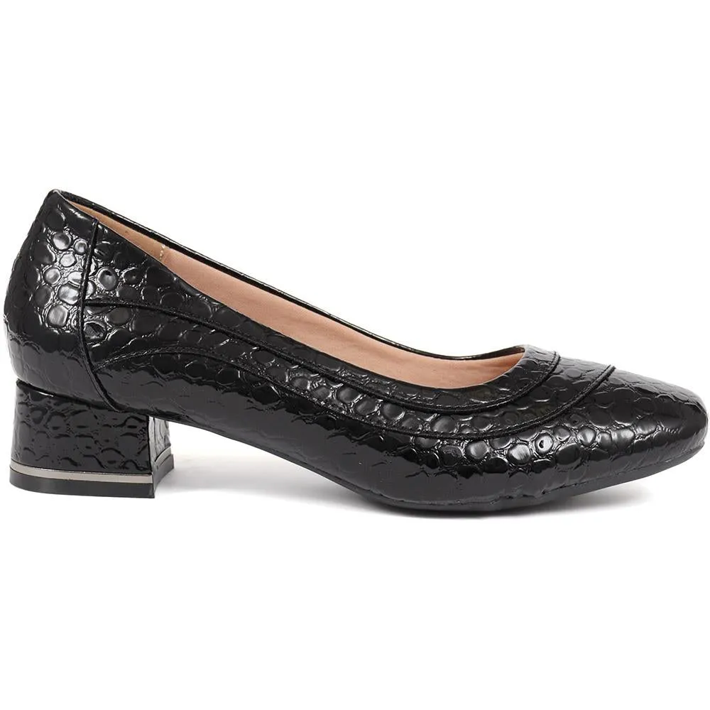 Casual Heeled Court Shoes - WK38025 / 324 237