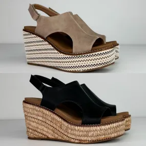 Corky Back at it Again Faux Leather Wedges - 2 colors!