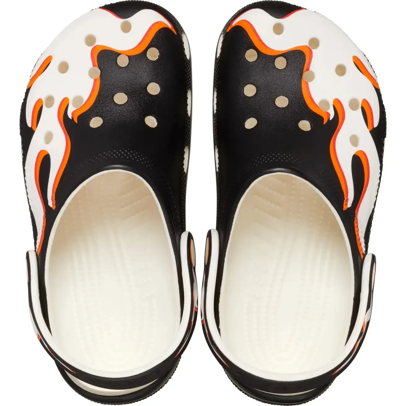 CROCS KIDS CLASSIC GLOW FLAMES CLOG - BLUE GLOW