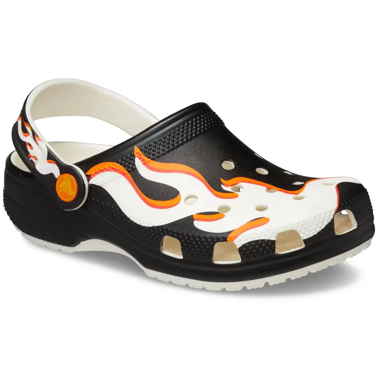 CROCS KIDS CLASSIC GLOW FLAMES CLOG - BLUE GLOW