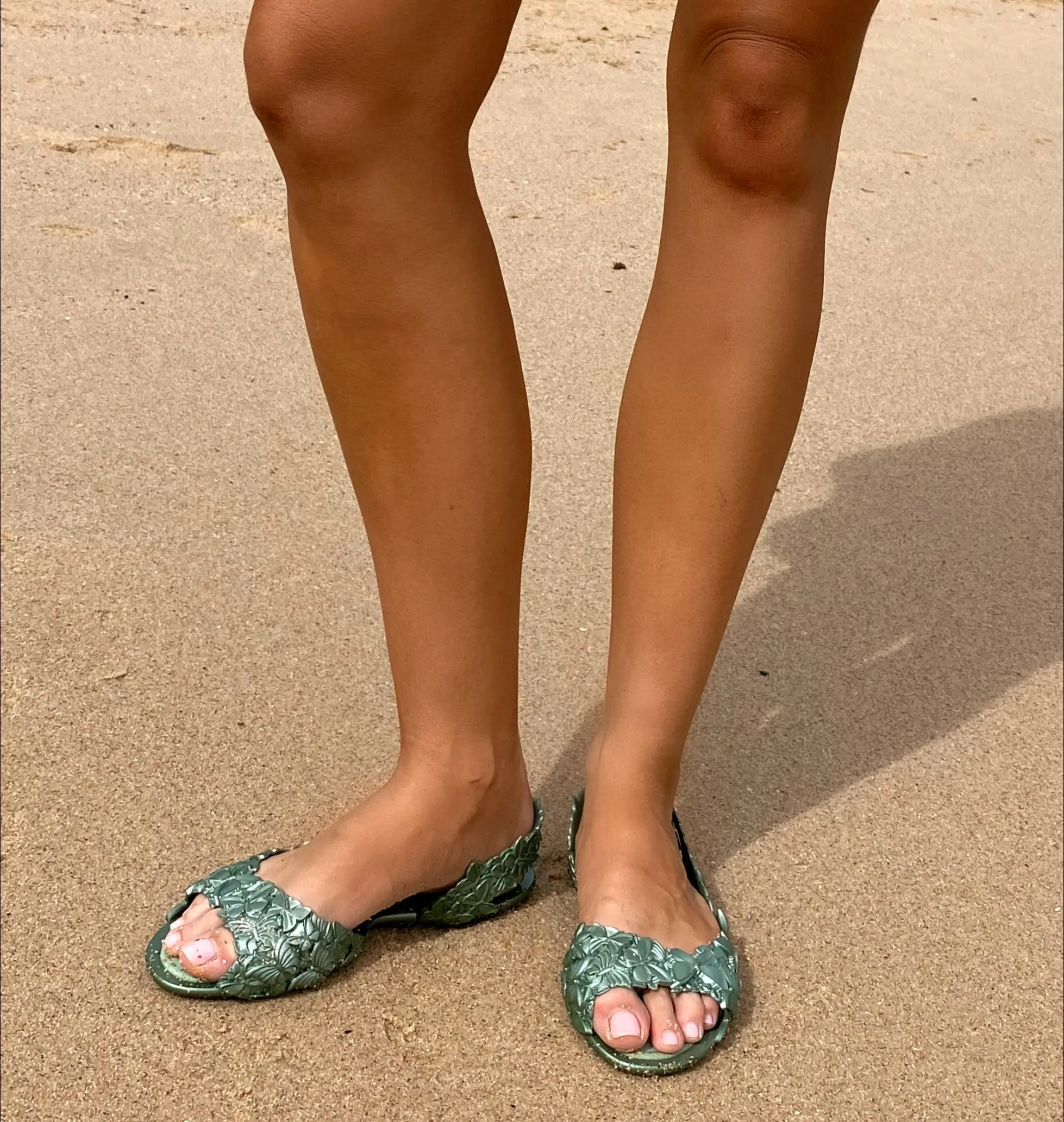 FLEXI Butterfly Glossy Green Sandal