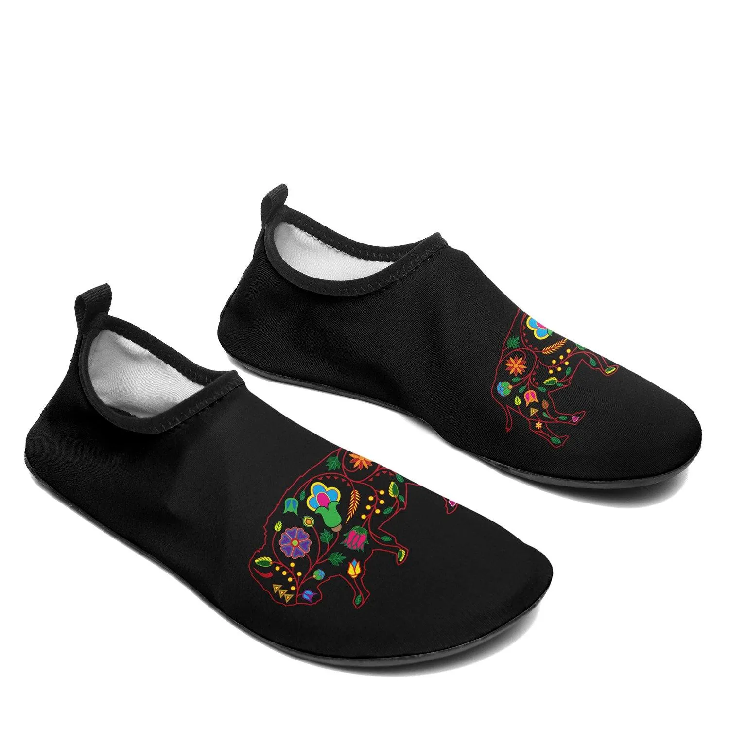 Floral Buffalo Sockamoccs Slip On Shoes
