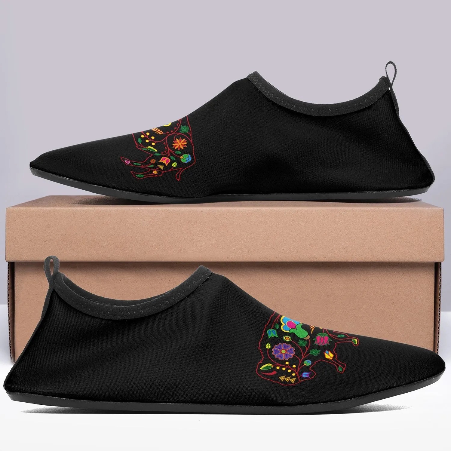 Floral Buffalo Sockamoccs Slip On Shoes
