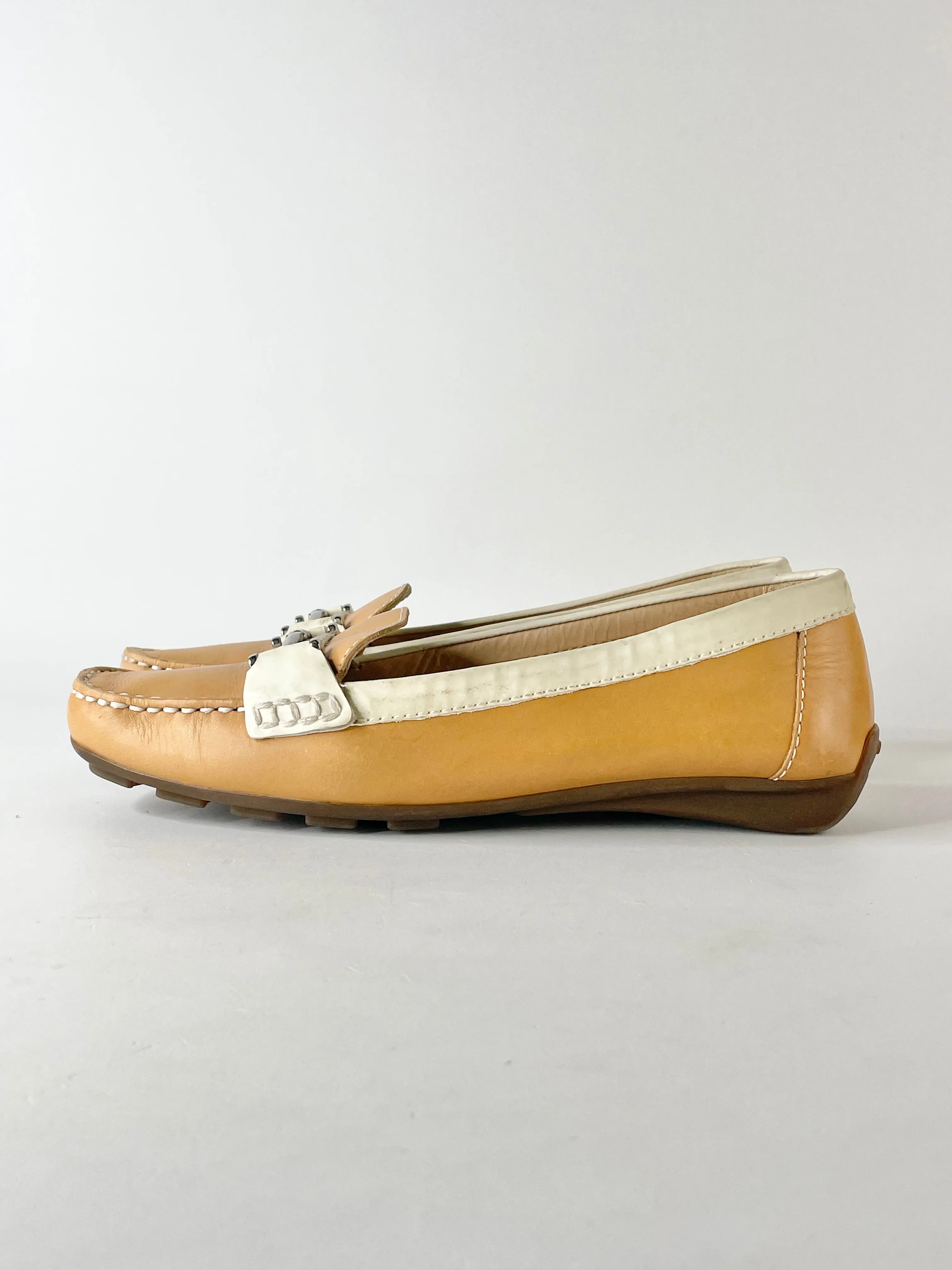 Geox Tan Scarpe Mocassini Donna Loafers - EU37.5