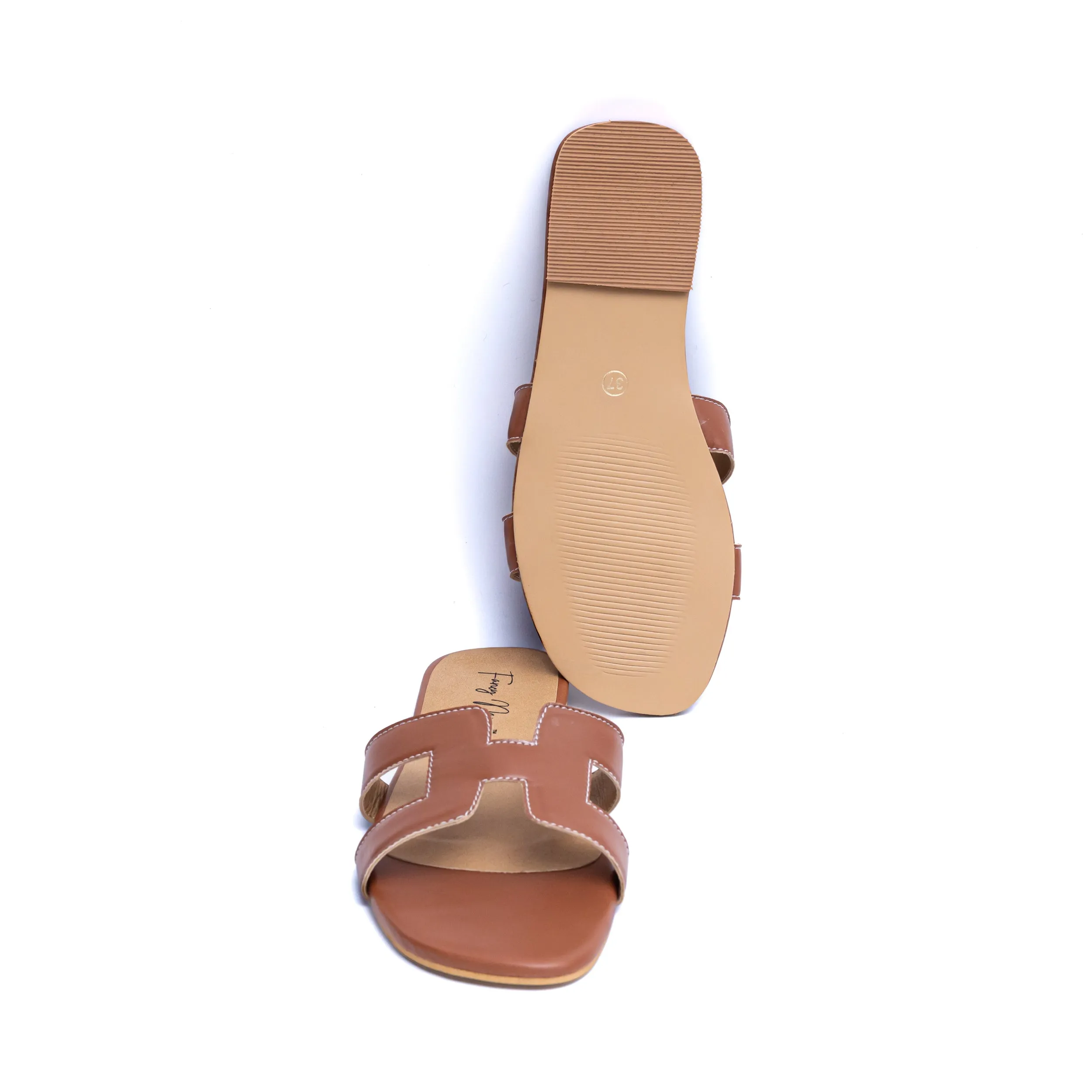 H Style Flats - Tan