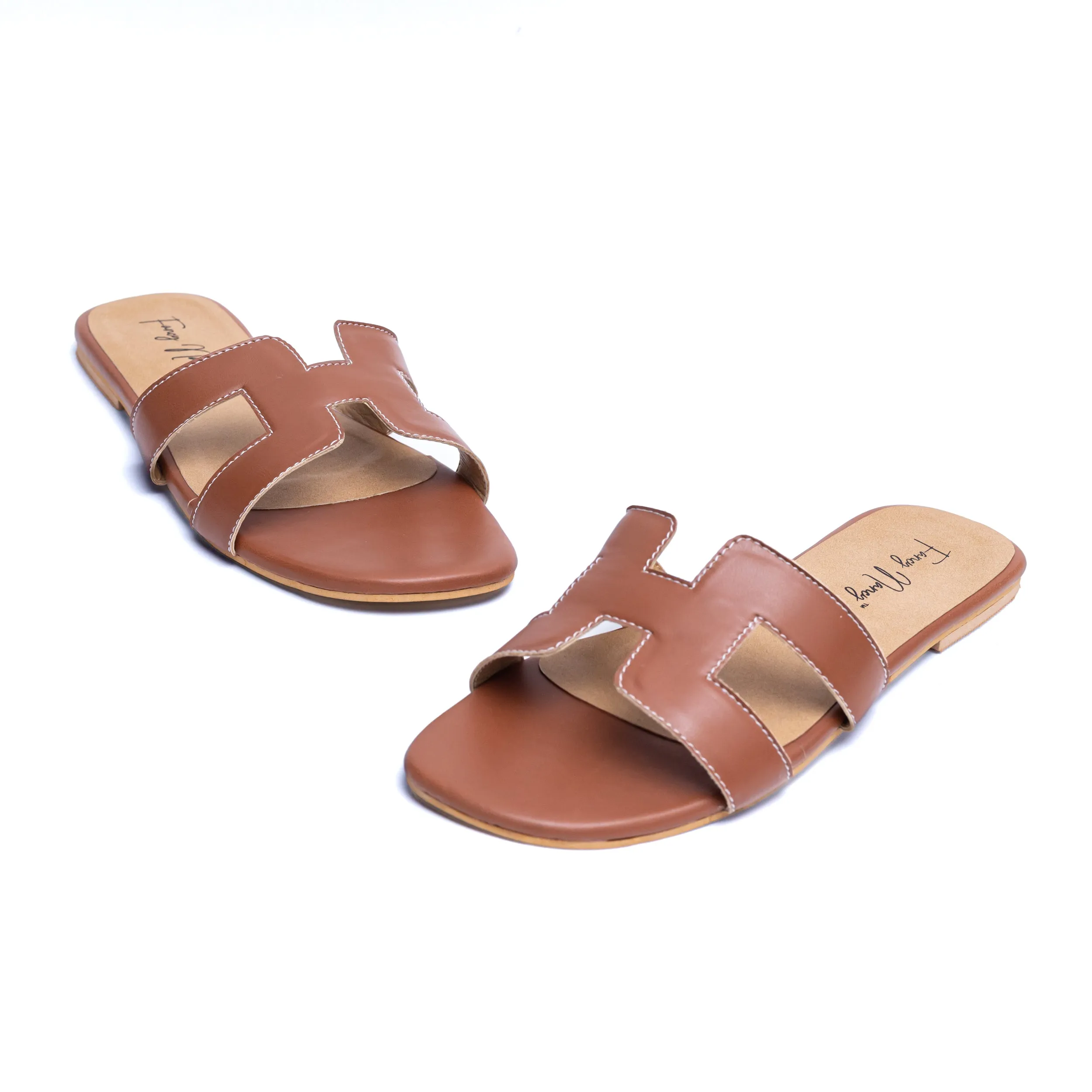 H Style Flats - Tan