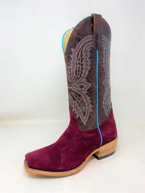 Miss Macie Bean Womens Burgundy Suede Leather 12in Fashion Boots 6.5 M