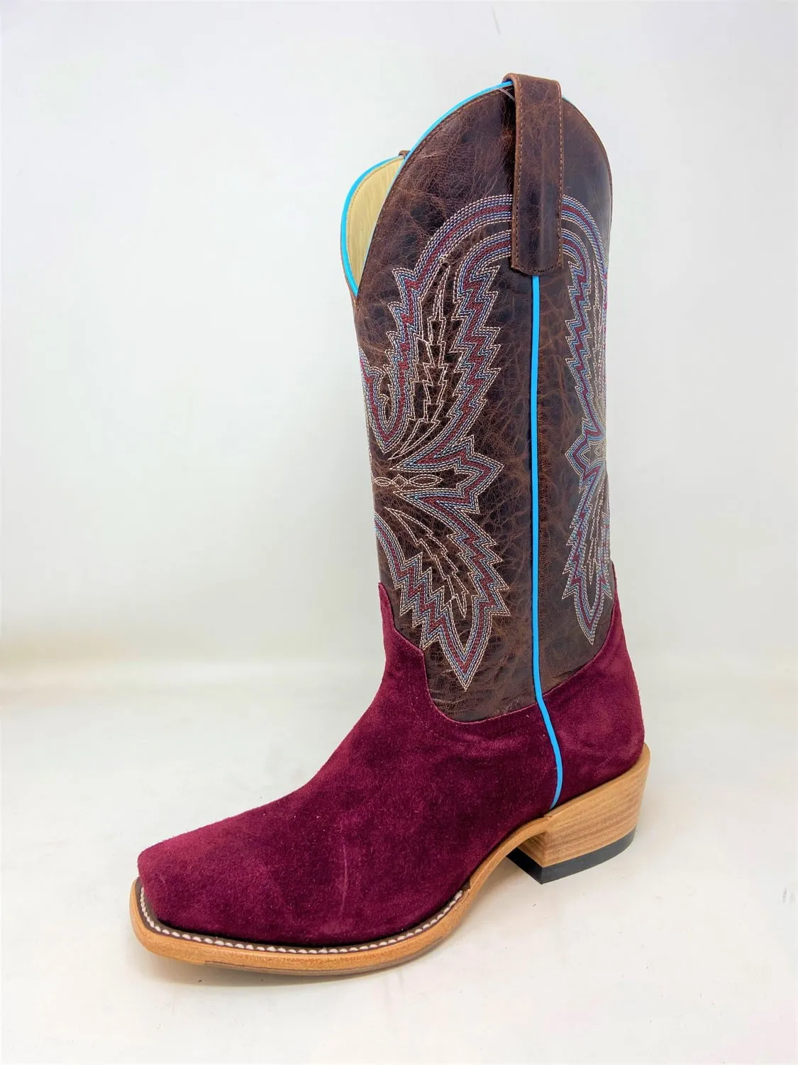 Miss Macie Bean Womens Burgundy Suede Leather 12in Fashion Boots 6.5 M