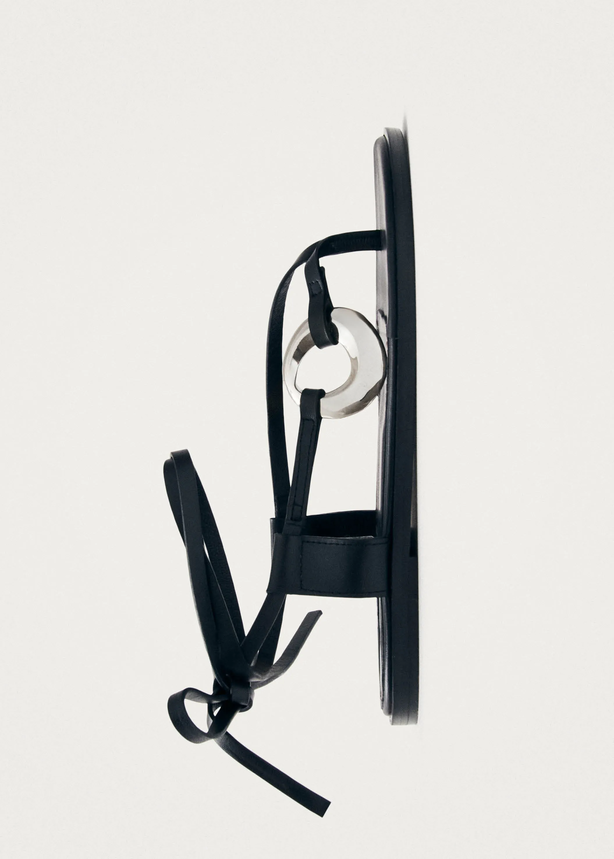 Morosia Black Leather Sandals