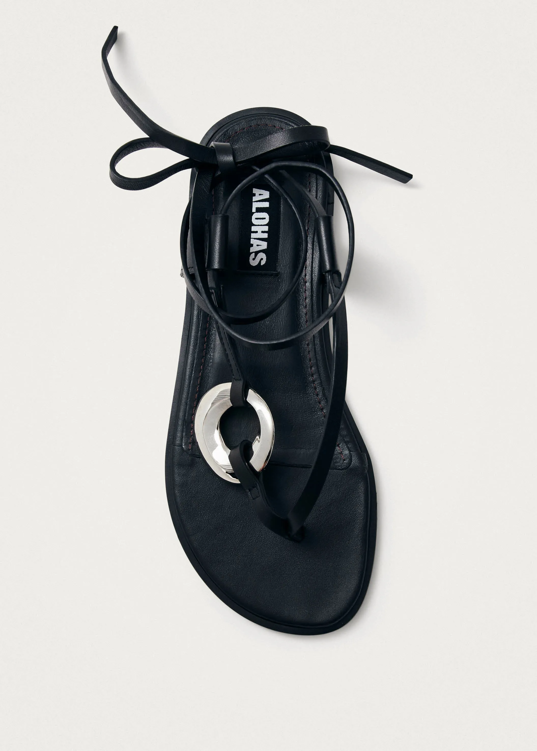 Morosia Black Leather Sandals
