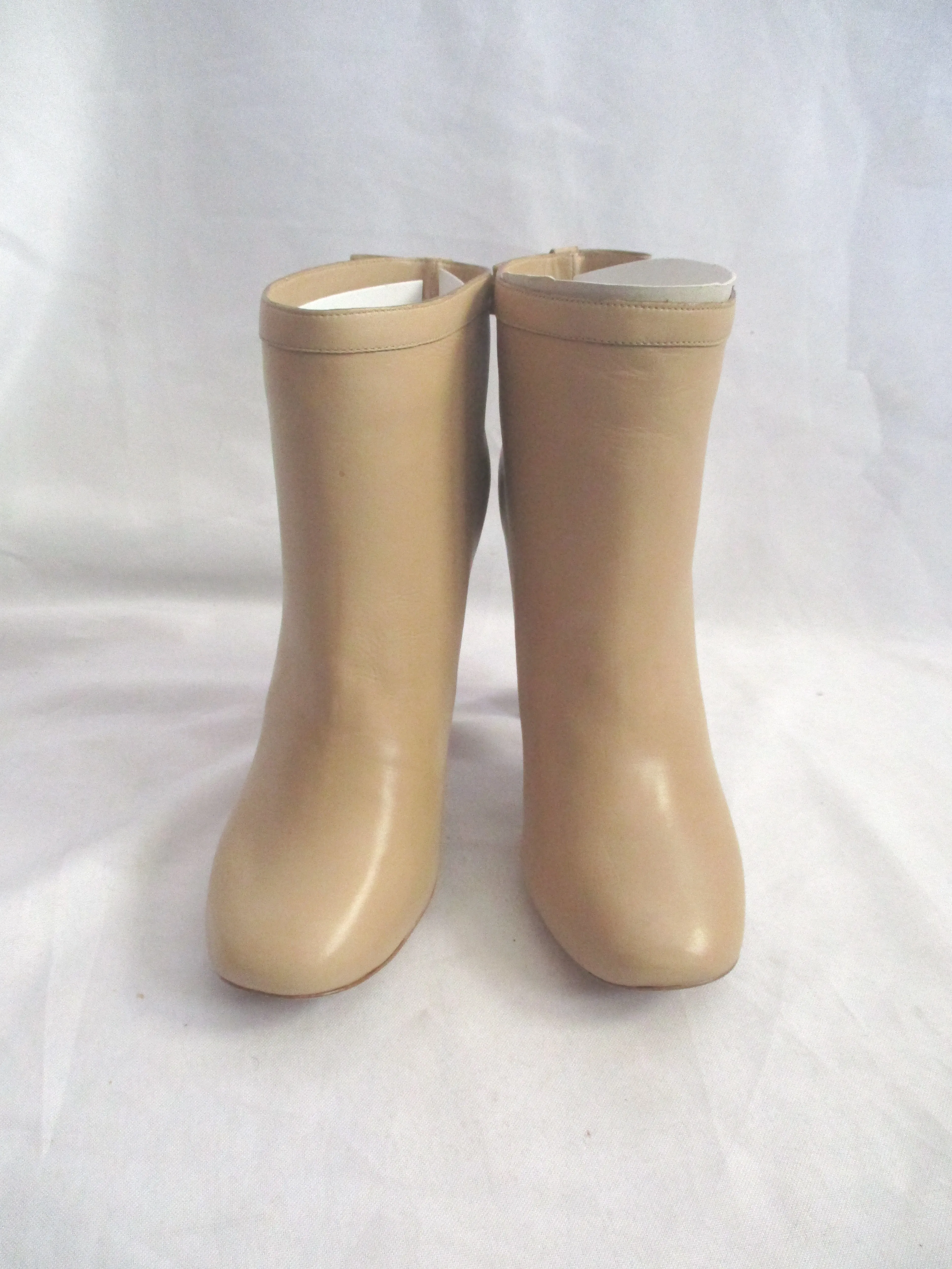 NEW CHLOE TALCO CALF Leather Bootie Ankle Boot 36 TAUPE NIB High Heel