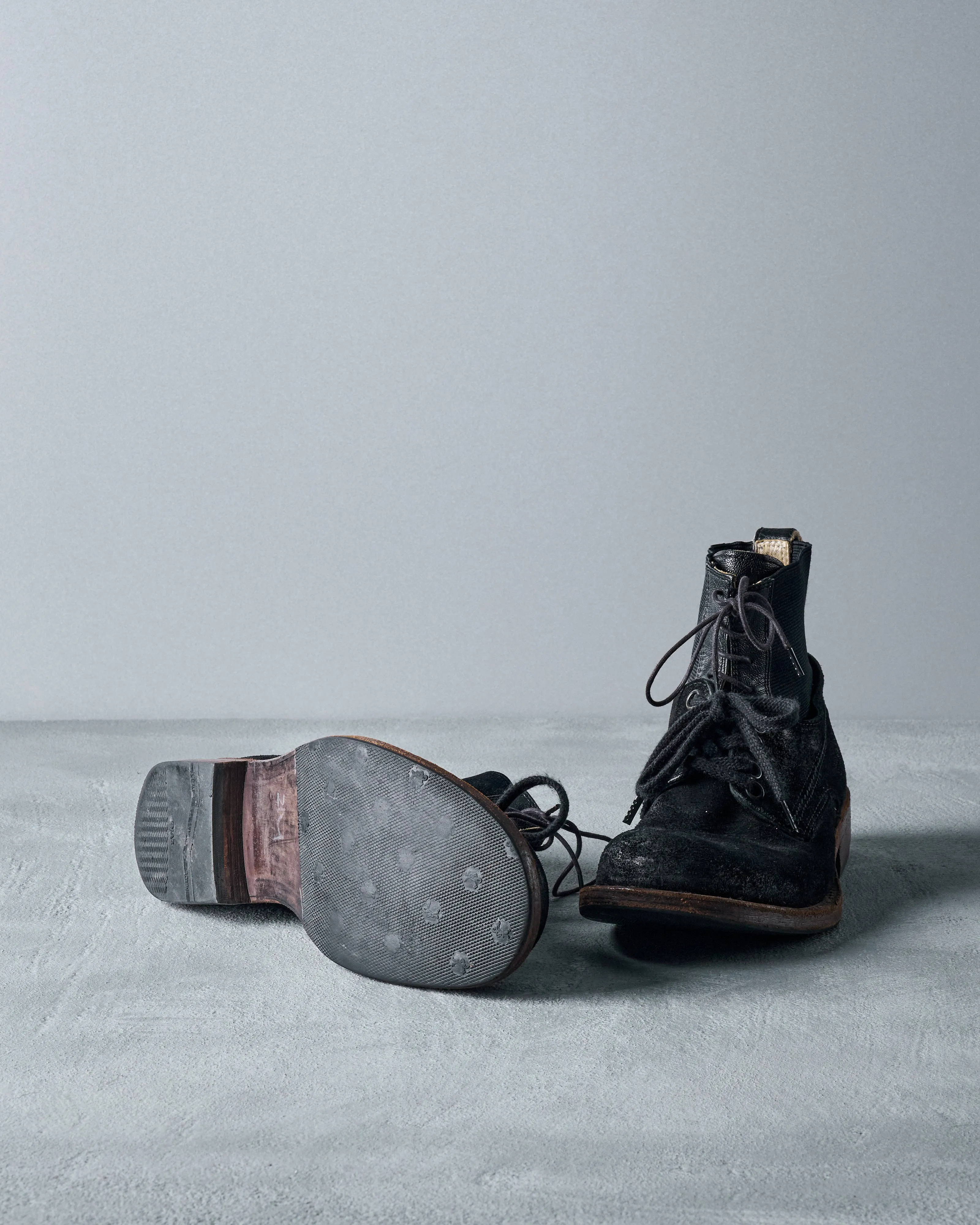 Number (N)ine SS 2008 "BIRDS" Double-layered boots