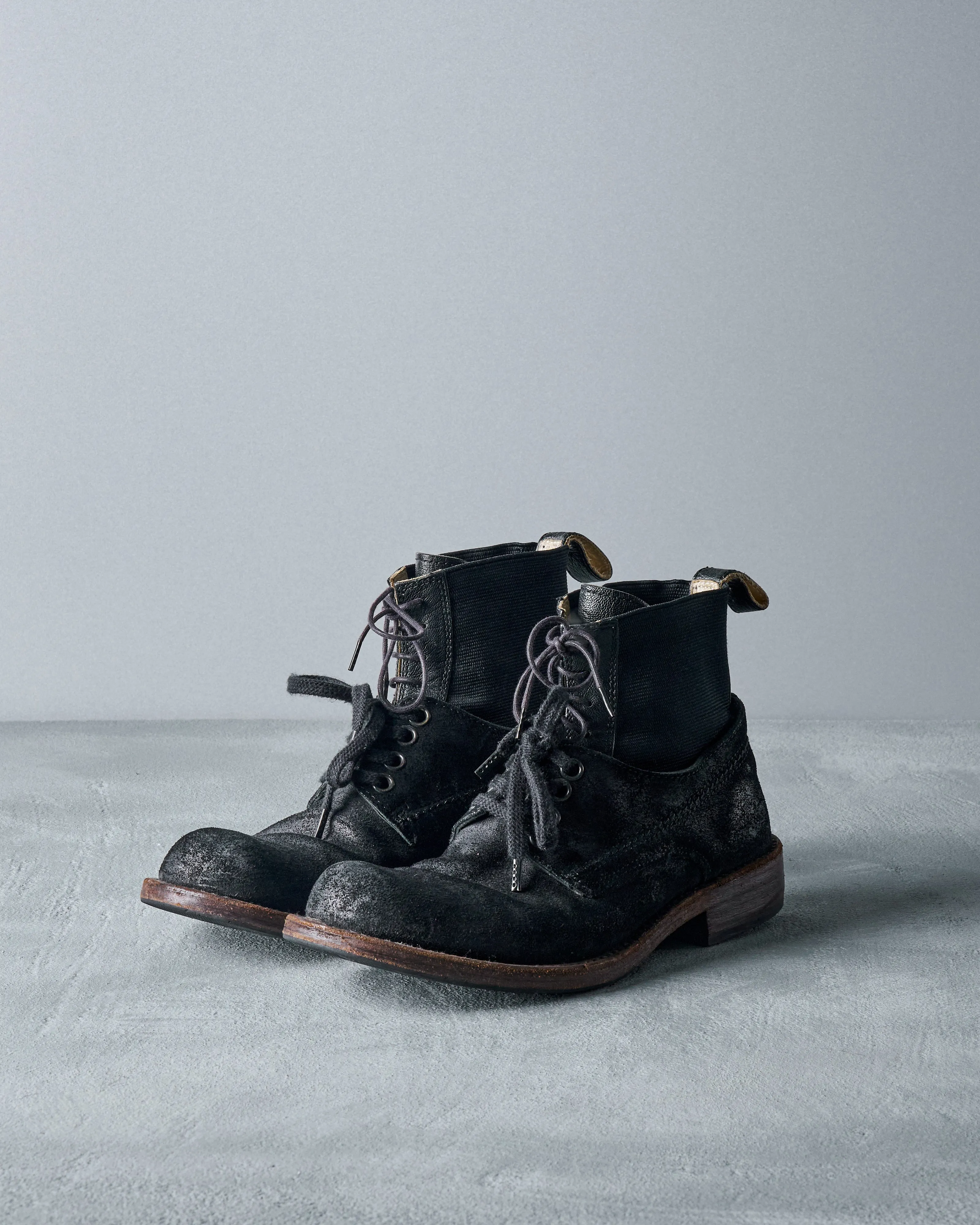 Number (N)ine SS 2008 "BIRDS" Double-layered boots