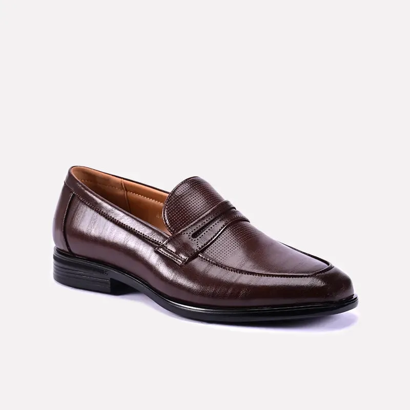 Parker Brown Glossy Dress Shoes 0111239