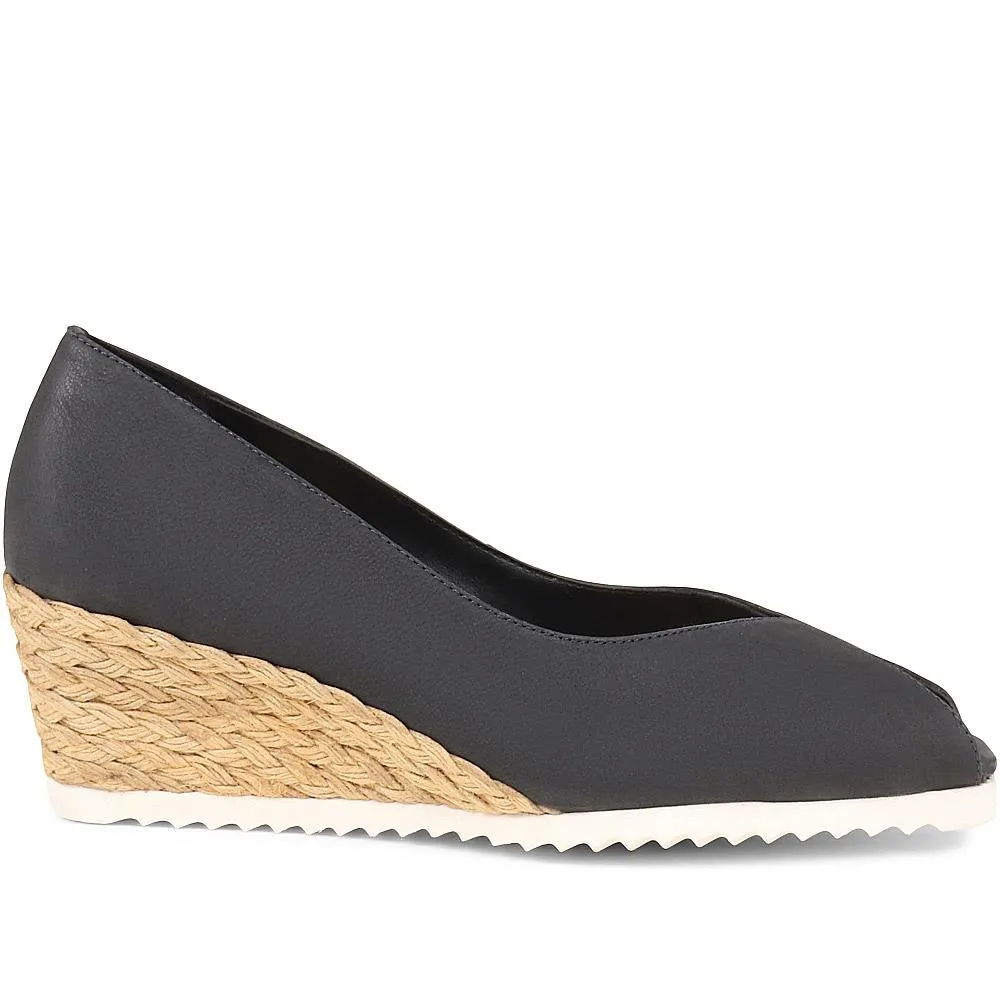Peep Toe Espadrille Wedge Sandals - VAN37525 / 323 975