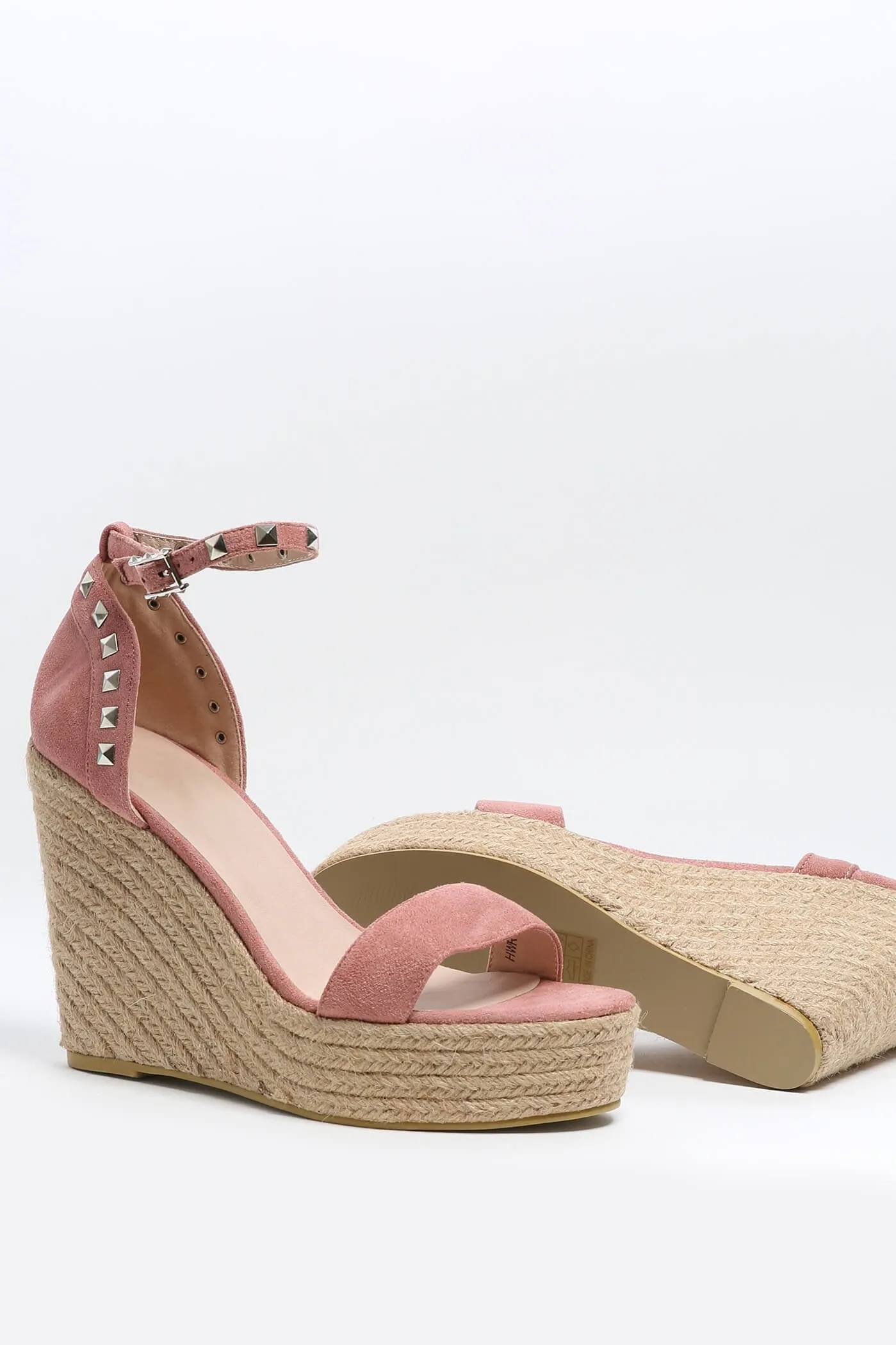 Pink Studded Wedge Sandal