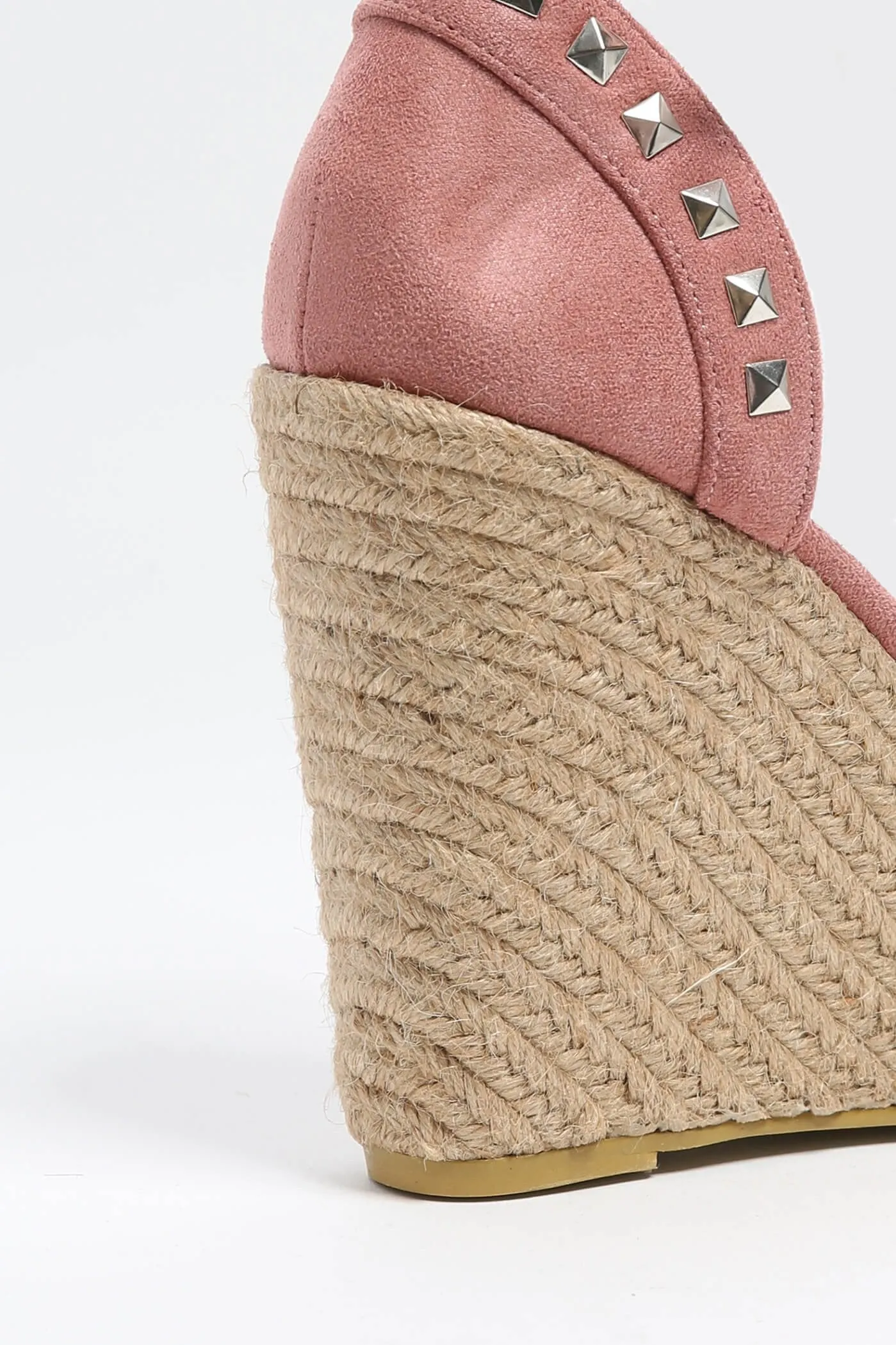 Pink Studded Wedge Sandal