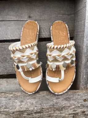 Raelynn Pearl White Blowfish Sandal