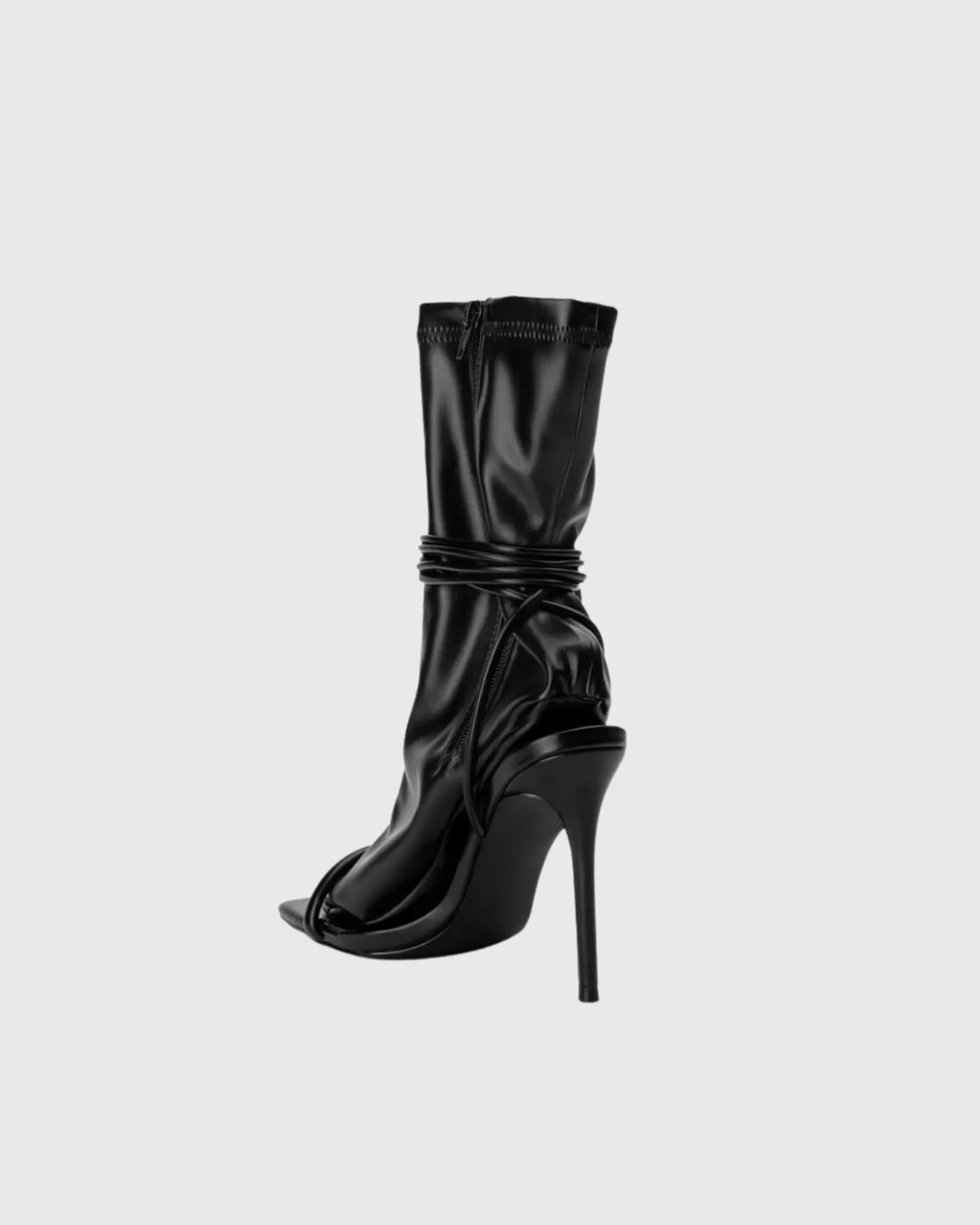 Sesen Hybrid Sock Mid Calf Boots In Black