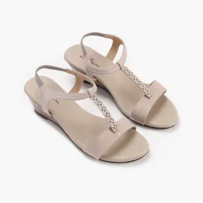 T-Bar Wedge Sandals