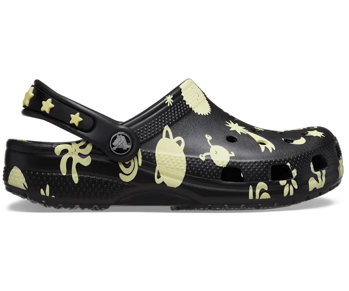 Toddler Classic Glow-in-the-Dark Space Clog - Black