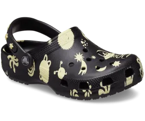 Toddler Classic Glow-in-the-Dark Space Clog - Black