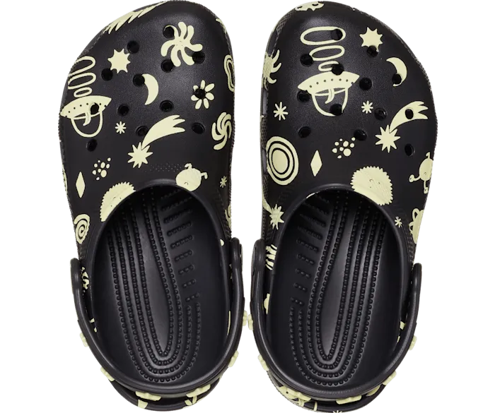 Toddler Classic Glow-in-the-Dark Space Clog - Black