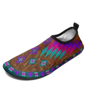 Traditional Powwow 23 Kid's Sockamoccs Slip On Shoes