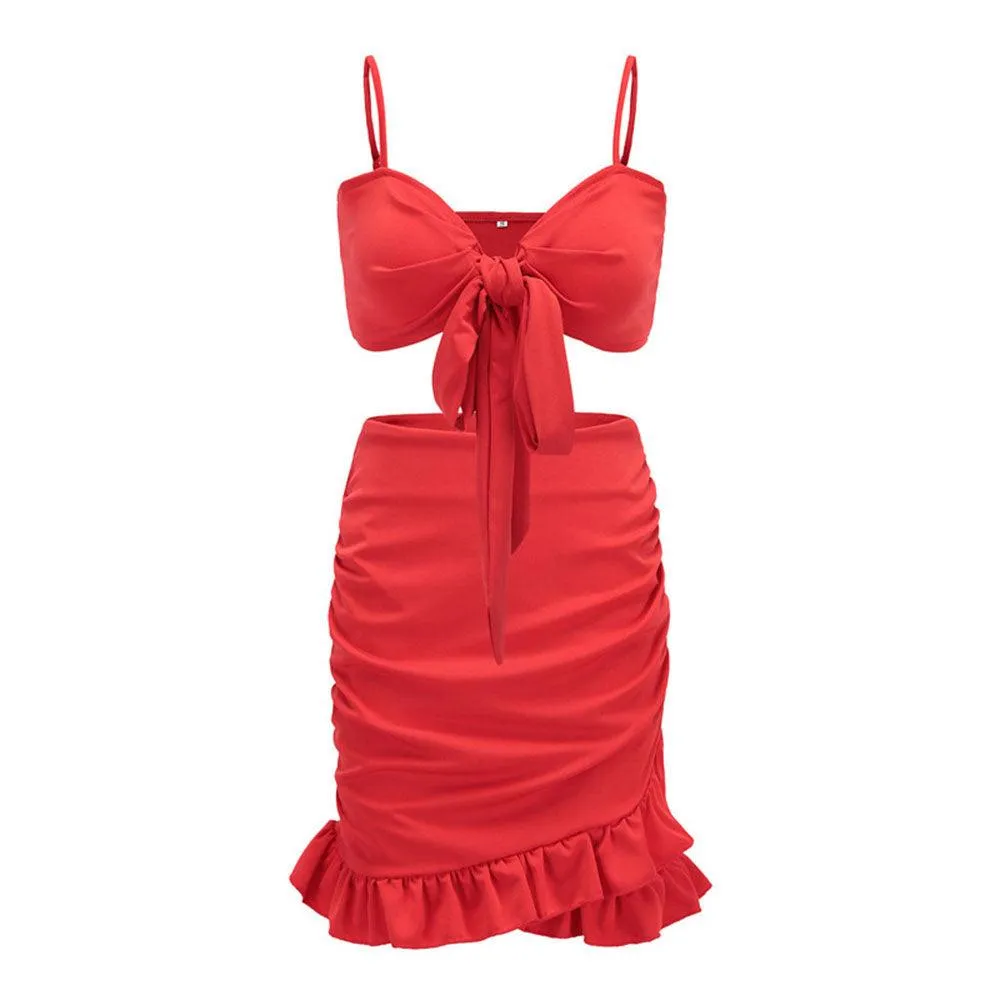 WHITNEY’S RUFFLE WRAP SKIRT SET
