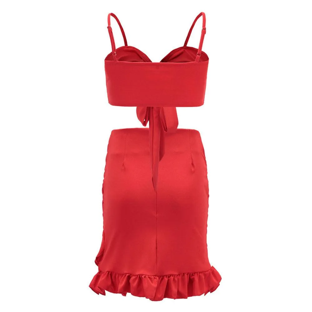 WHITNEY’S RUFFLE WRAP SKIRT SET