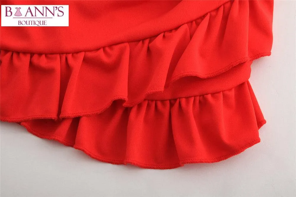 WHITNEY’S RUFFLE WRAP SKIRT SET